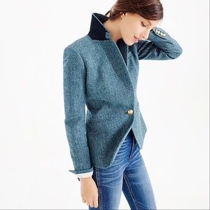 J Crew Campbell blazer in blue herringbone sz 0